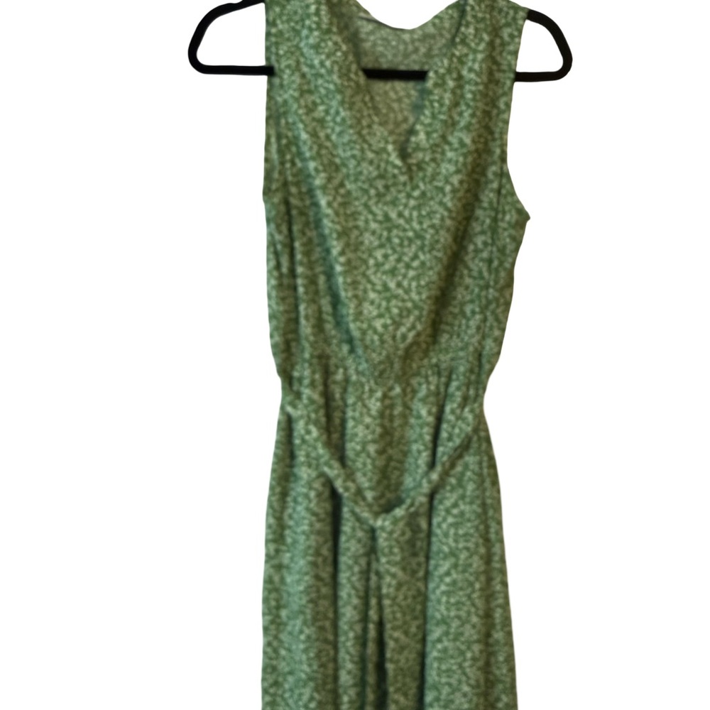 Staccato Green Patterned Midi Dress